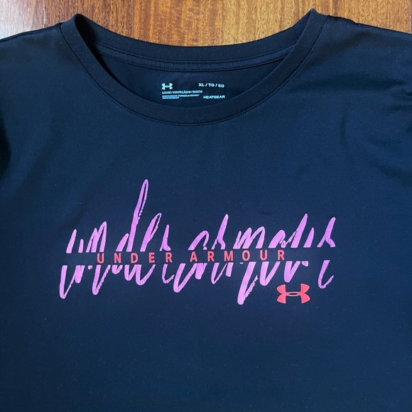 Women's Shirt UA Tech Under Armour
Short Sleeve Heat Gear Workout Black Shirt XL - Picture 3 of 6